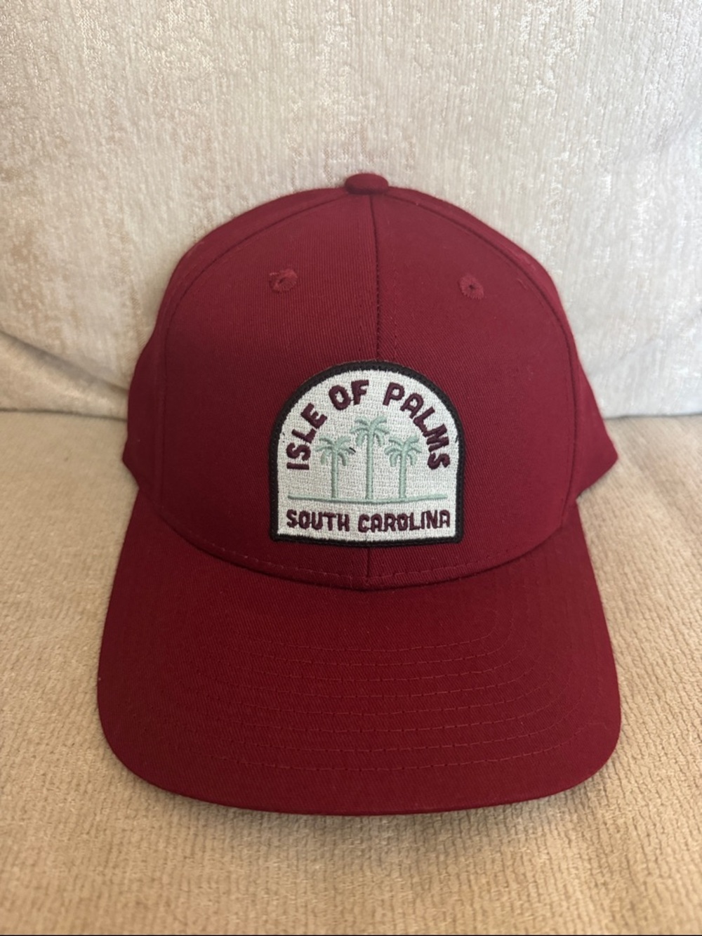Isle of Palms South Carolina Patch Cap - Maroon